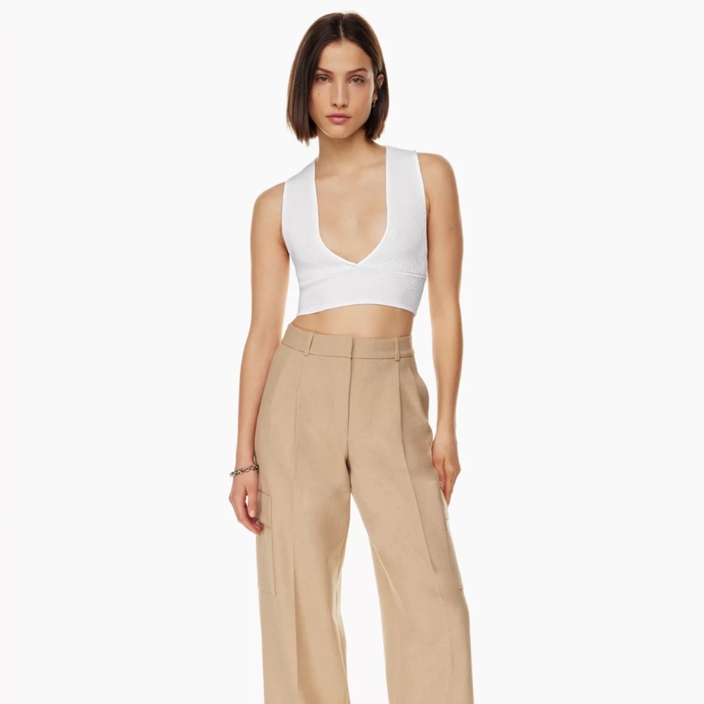 Aritzia (Babaton) Sculpt Knit Deep V Tank